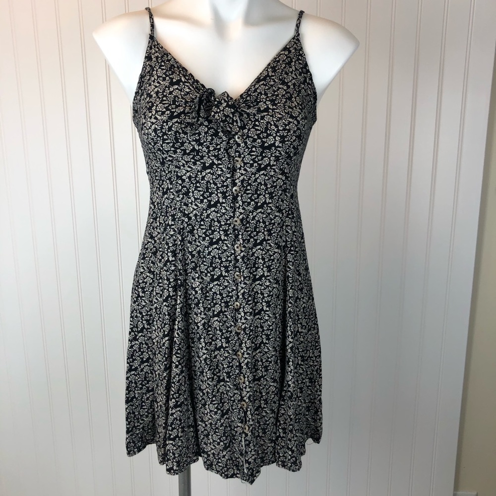 AEO Black Floral Sundress